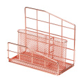 Comix Office Supplies Desk Organization Acessórios de 3 slot Metal Wire Mail Mesh Mesh Copo Organizador